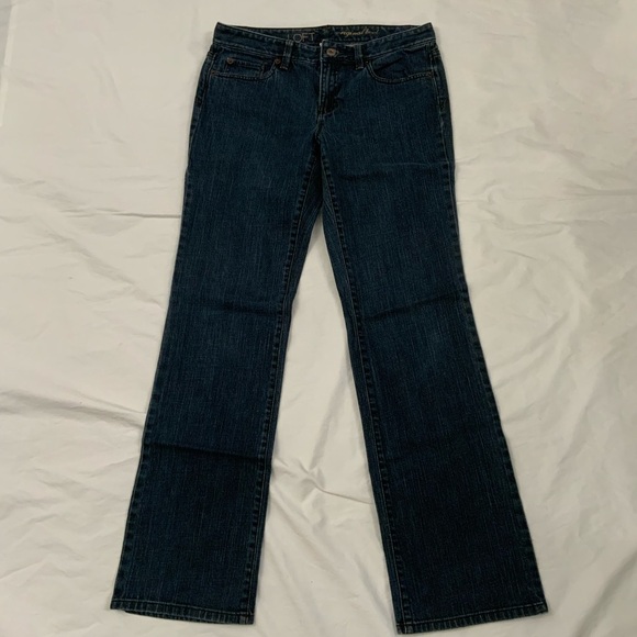 Loft Jeans Size 6 Original Boot Cut Embroidered Back Pockets Mid Rise 31x31 - Picture 4 of 14